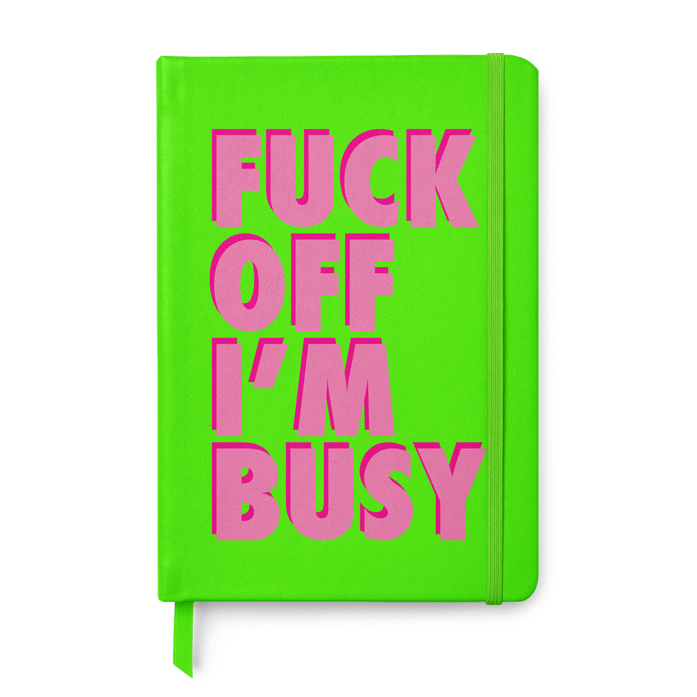 Fuck off I'm Busy Leather Style Notebook #6 image